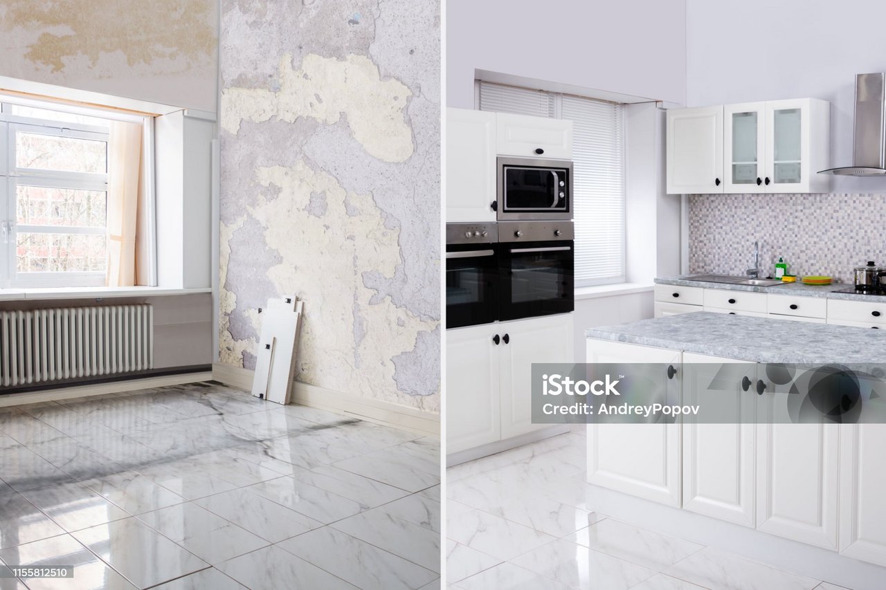 Einem freien Raum ein Gesicht zu geben ist eine großartige Herausforderung. In der zu planenden Küche sowohl alle gewünschten Geräte unterzubringen, Laufwege einzubeziehen und insgesamt einen Wohlfühlbereich zu schaffen. Genau unser Ding! Klicken Sie auf das Bild für Weitere Vorher-Nachher-Projekte!